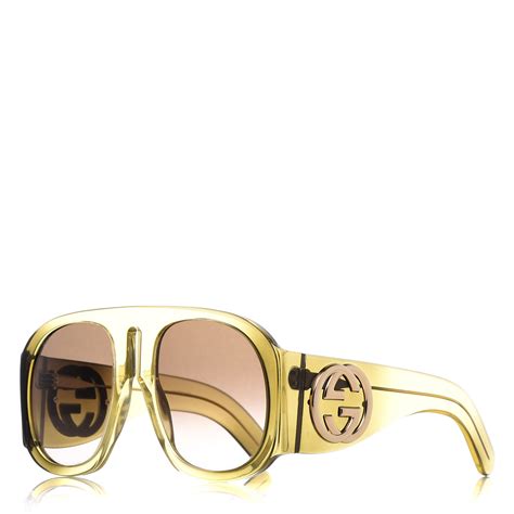 gucci aviator sunglasses yellow|Gucci aviator sunglasses shades.